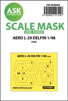 Art Scale 200-M48060 Aero L-29 DELFIN canopy frame paint mask (outside only) 1/48