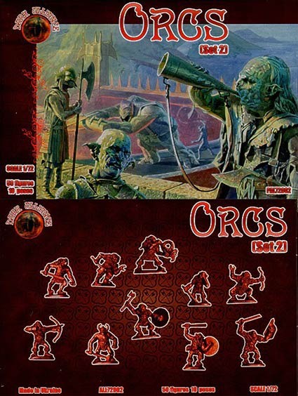 Dark Alliance ALL72002 Orcs set 2 50 figures/10 poses 1/72