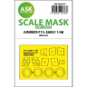 Art Scale 200-M48274 Junkers F 13 early production canopy frame paint mask (outside only) for Miniart 1/48