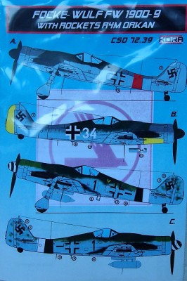 Kora Model CSD7239 FW 190D-9 w/ rockets R4M Orkan Conv.set&amp;decal 1/72