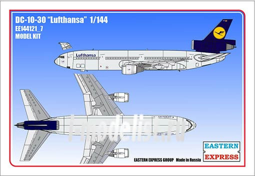 Восточный Экспресс 144121-7 Авиалайнер DC-10-30 Lufthansa 1/144