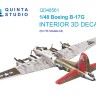 Quinta Studio QD48561 Boeing B-17G (HK models) 3D Декаль интерьера кабины 1/48