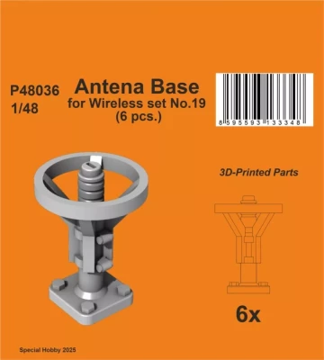 CMK P48036 Antena Base for wirelessm set No.19 (6 pcs.) 1/48