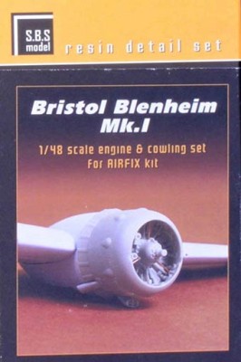 Sbs Model 48059 Br.Blenheim Mk.I engine&amp;cowling set (AIRFIX) 1/48