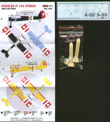 Kora Model DEC7205 Fi 156 Storch (Swiss Air service) декали декали 1/72
