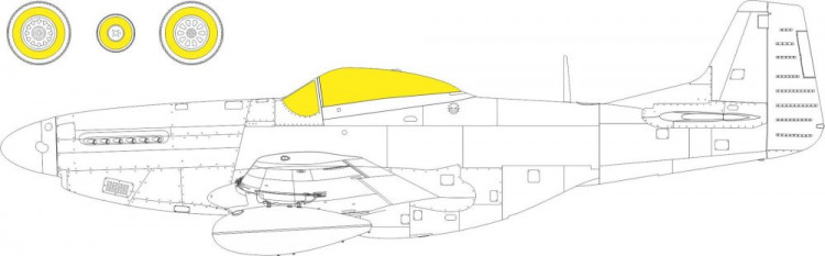 Eduard JX284 Mask P-51D TFace (REV) 1/32