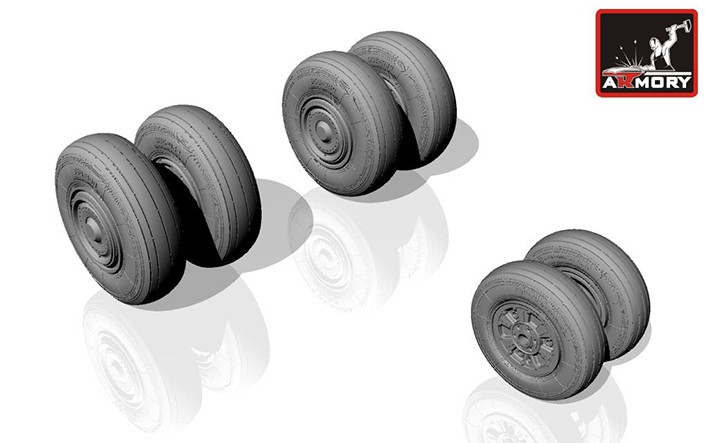 Armory ARAW72023 Sukhoi Su-24 Fencer wheels (early) 1/72