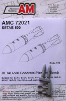 Advanced Modeling AMC 72021 BETAB-500 Concrete -Piercing Bomb (2 pcs.) 1/72