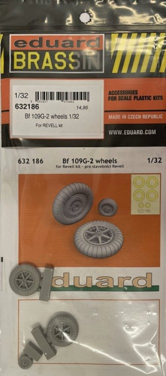 Eduard 632186 BRASSIN Bf 109G-2 wheels (REV) 1/32