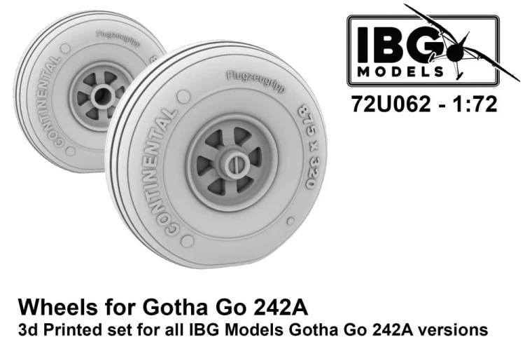IBG Models U7262 Wheels for Go 242/244 (3D-Printed) 1/72