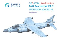 Quinta studio QDS-48344 Sea Harrier FA.2 (Kinetic) (Малая версия) 3D Декаль интерьера кабины 1/48