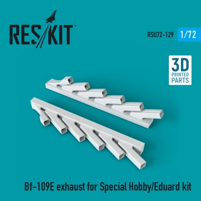 Reskit RSU72-0129 Bf-109E exhaust (SP.HOB./EDU) 3D-Print 1/72