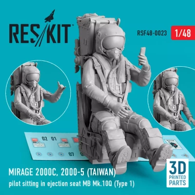 Reskit F48023 Mirage 2000C, 2000-5 (TAIWAN) pilot sitting 1/48