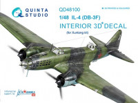 Quinta studio QD48100 Ил-4 (для модели Xuntong) 3D декаль интерьера кабины 1/48