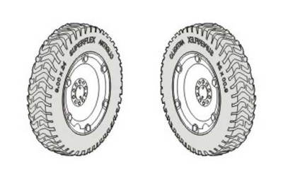 CMK 3127 Autoblinda AB.43/Pz.Sp.Wg.AB203(i) Spare wheels set for ITA 1/35