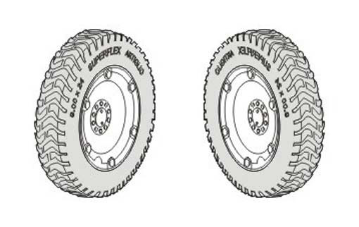 CMK 3127 Autoblinda AB.43/Pz.Sp.Wg.AB203(i) Spare wheels set for ITA 1/35