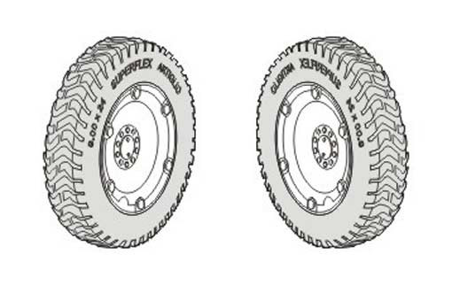 CMK 3127 Autoblinda AB.43/Pz.Sp.Wg.AB203(i) Spare wheels set for ITA 1/35