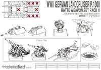 Modelcollect UA72310 WWII Germany landcruiser p.1000 ratte weapon set pack II 1/72