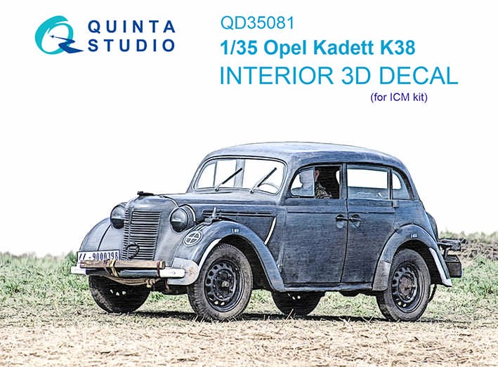 Quinta studio QD35081 Opel kadett k38 (ICM) 3D Декаль интерьера кабины 1/35