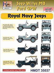 Hm Decals HMDT35037 1/35 Decals Jeep Willys MB/Ford GPW Royal Navy