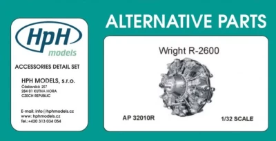 HpH AP3210 Wright R-2600 engine (resin set) 1/32