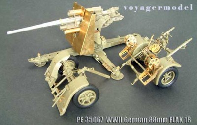 Voyager Model PE35067 Photo Etched set for WWII German 88mm Flak18 (For AFV 35088) 1/35