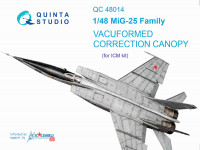 Quinta studio QC48014 МиГ-25 (для модели ICM) коррекционный набор остекления 1/48