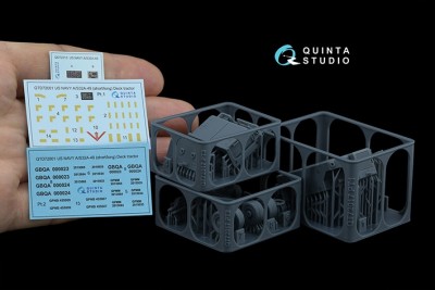 Quinta Studio QT72017 Модель Палубного тягача US NAVY AS32A-49, короткая/длинная версия 1/72