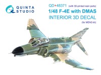 Quinta studio QD+48371 F-4E c DMAS (Meng) (с 3D-печатными деталями) 3D Декаль интерьера кабины 1/48