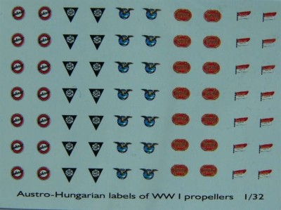 LF Model C3205 Decals Austro-Hungarian propeller labels 1/32