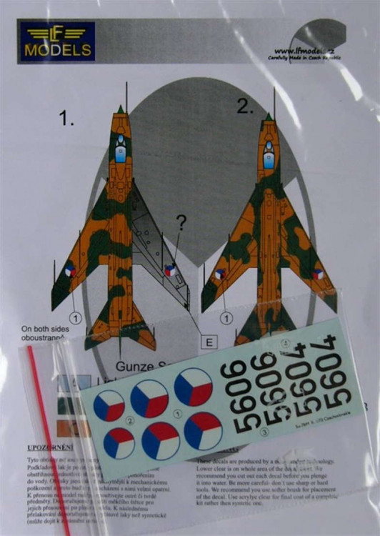 LF Model C72114 Decals Su-7BM over Czechoslovakia II. (MSVIT) 1/72