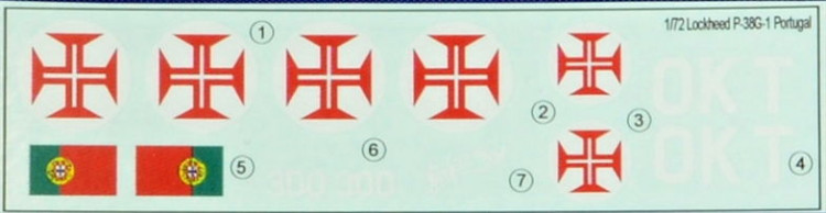 LF Model C72214 Decals Lockheed P-38G-1 ov.Portugal (RS/HAS) 1/72