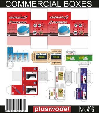 Plus model 496 1/35 Commercial boxes (paper set)