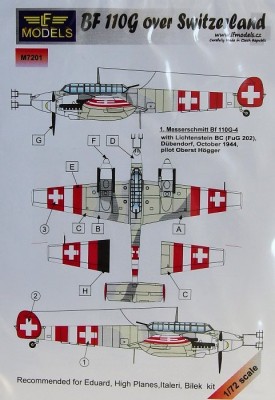 LF Model M7201 Mask Bf 110G over Switzerland (EDU/ITA) 1/72