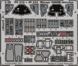 Eduard FE555 Mirage 2000B interior S.A.
