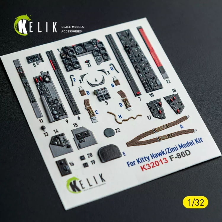 Reskit K32013 F-86D - interior 3D (KITTYH/ZIMI) 1/32