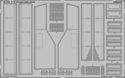 Eduard 36353 T-14 Armata side skirts 1/35 ZVEZDA