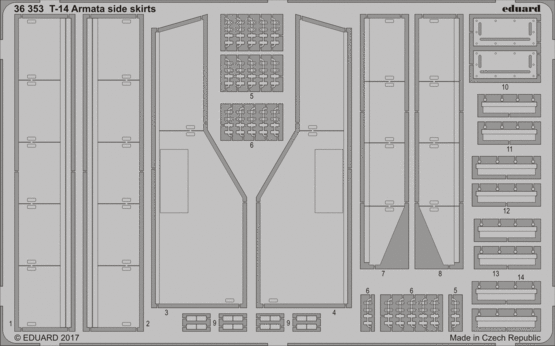 Eduard 36353 T-14 Armata side skirts 1/35 ZVEZDA