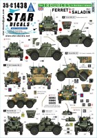 Star Decals 35-C1438 British Ferrets in Berlin.Berlin Brigade.Ferret Mk 2/3 1/35