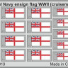 Eduard 53246 SET 1/350 Royal Navy ensign flag WWII STEEL
