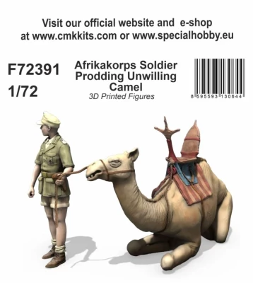 CMK F72391 Afrikakorps Soldier &amp; Unwilling Camel (3D) 1/72