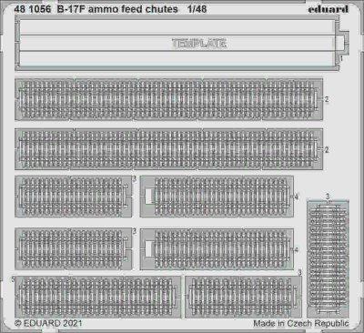 Eduard 481056 SET B-17F ammo feed chutes (HKM) 1/48