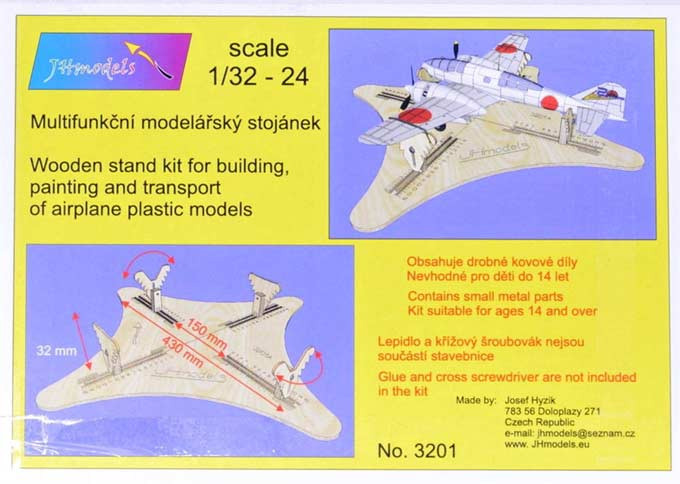 JH MODELS JHM-32001 1/32 Wooden stand for airplanes building/transport