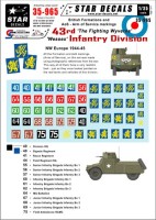Star Decals STAR35965 British 43rd 'Wessex' Infantry Division NW Europe. Generic Formations and AoS markings 1/35