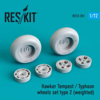Reskit RS72-351 Hawker Tempest/Typhoon wheels weighted type 2 1/72