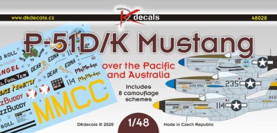 Dk Decals 48028 P-51D/K Mustang o.Pacific/Australia (8x camo) 1/48