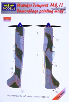 Lf Model M72104 Mask H.Tempest Mk.II Camoufl.painting (AZ/SH) 1/72