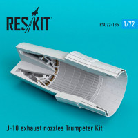 Reskit RSU72-0135 J-10 exhaust nozzles Trumpeter Kit 1/72