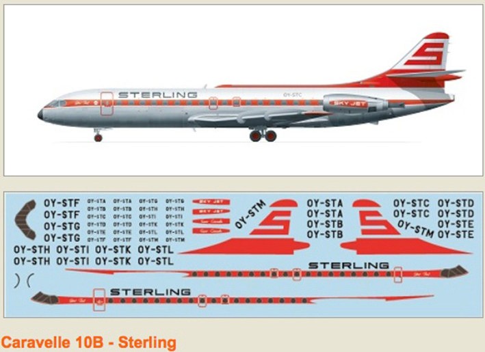 F-rsin Plastic FRP4073 Caravelle 10B Sterling 1/144