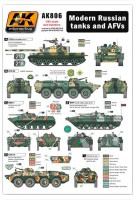 AK Interactive AK-00806 Декали для современных российских танков и бронемашин